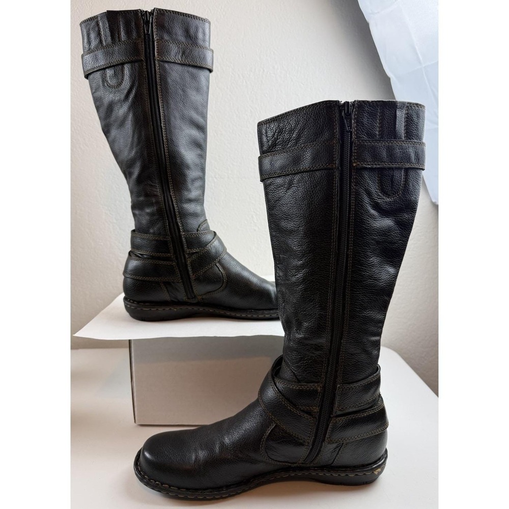 B.O.C Born Concept Austin Black Leather Knee High Riding‎ Boots Womens Size 8/39 - Picture 7 of 11